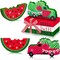 5 Pcs Watermelon Table Decorations Summer Tiered Tray Decor Mini Wooden Decorative Books Stack with Twine with Wood Truck Sign for Home Kitchen Shelf Tabletop Centerpieces
